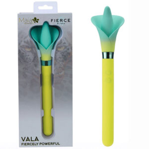 Maia VALA - Yellow - Yellow/Green 22.2 cm USB Rechargeable Flower Vibrator Global Shipping