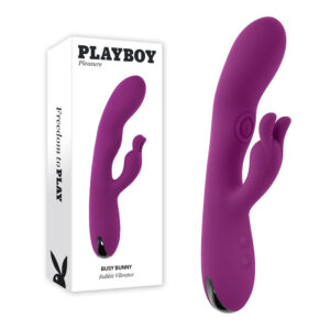Playboy Pleasure BUSY BUNNY – Purple 22.6 cm USB Rechargeable Rabbit Vibrator with Tapping Shaft