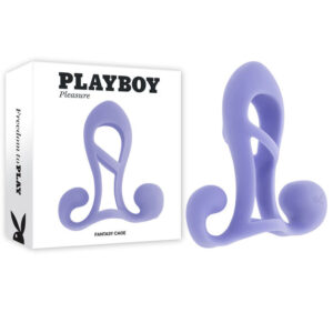 Playboy Pleasure FANTASY CAGE – Purple USB Rechargeable Vibrating Penis Sleeve