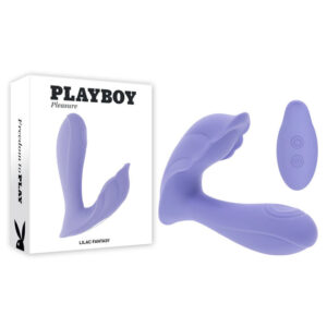 Playboy Pleasure LILAC FANTASY – Purple 13.5 cm USB Rechargeable Tapping Vibrator with Remote