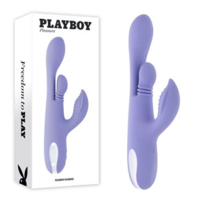 Playboy Pleasure NUBBIN RUBBIN – Purple 24.1 cm USB Rechargeable Thrusting Rabbit Vibrator