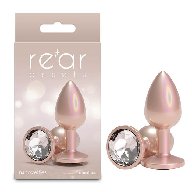 Rear Assets Iridescent - Small - Champagne - Iridescent Champagne 7.1 cm Small Butt Plug Global Shipping