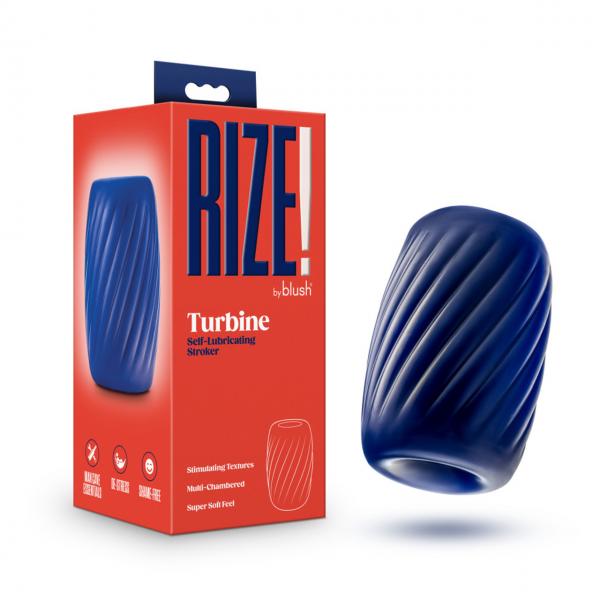 Rize Turbine Self Lubricating Stroker Blue on FRISCOES (Adult Toys Online Store) Global Shipping