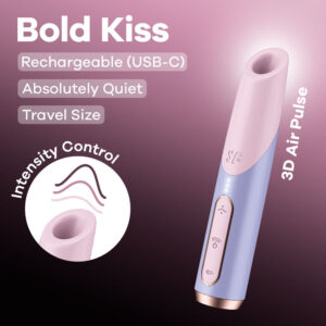 Satisfyer Bold Kiss - Purple USB Rechargeable Air Pulse Stimulator Global Shipping Satisfyer Bold Kiss – Purple USB Rechargeable Air Pulse Stimulator