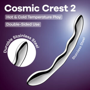 Satisfyer Cosmic Crest 2 - Chrome Steel 20.5 cm Dildo Global Shipping