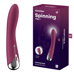 Satisfyer Spinning Vibe 1 – Red – Red 17.8 cm USB Rechargeable Rotating Vibrator