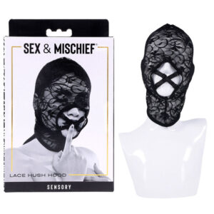 Sex & Mischief Lace Hush Hood - Black Hood Global Shipping