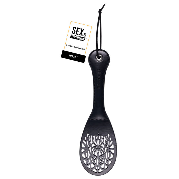 Sex & Mischief Lace Spanker - Black Spanking Paddle Global Shipping