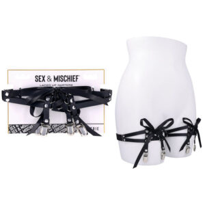 Sex & Mischief Laced Up Garters – Black Garters