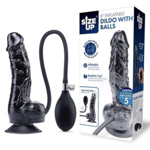 Size Up 6 Inch Inflatable Dildo with Balls - Black 17.8 cm Inflatable Dong Global Shipping Size Up 6 Inch Inflatable Dildo with Balls – Black 17.8 cm Inflatable Dong