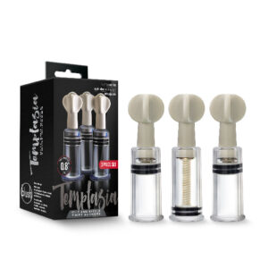 Temptasia Clit And Nipple Twist Suckers Set of 3 Clear Global Shipping