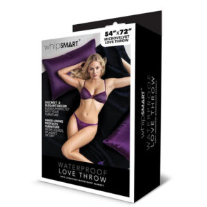 Whipsmart Waterproof Love Throw – Black Microvelvet Waterproof Blanket