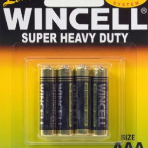 Wincell Super Heavy Duty AAA Carded 4Pk Battery Global Shipping
